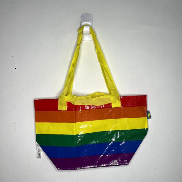 Lot of 4 IKEA Storstomma Small Tote Bag Rainbow Reusable Shopper Pride LGBTQ NWT - Picture 2 of 9